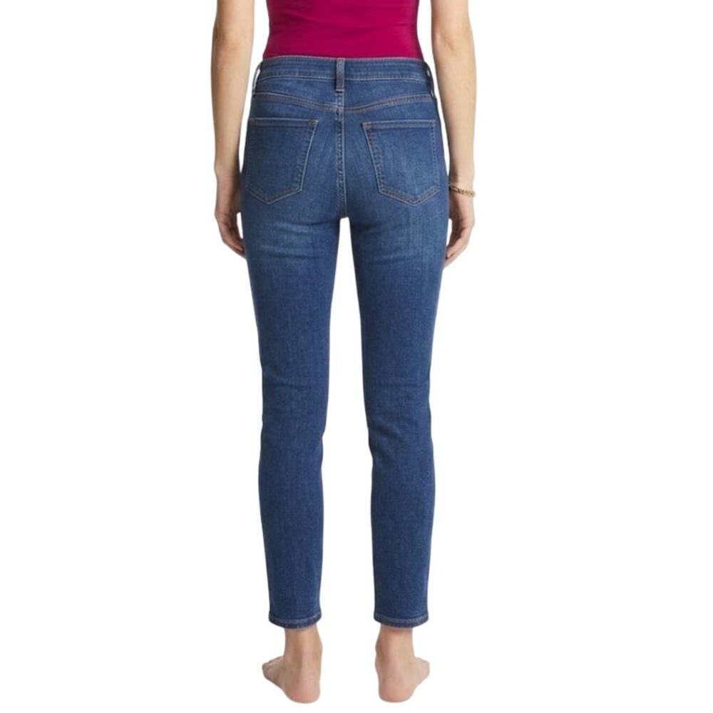 CHICO’S Skinny Ankle Jeans High Waisted Medium Wash Blue Denim Womens Size 12R - Picture 2 of 8
